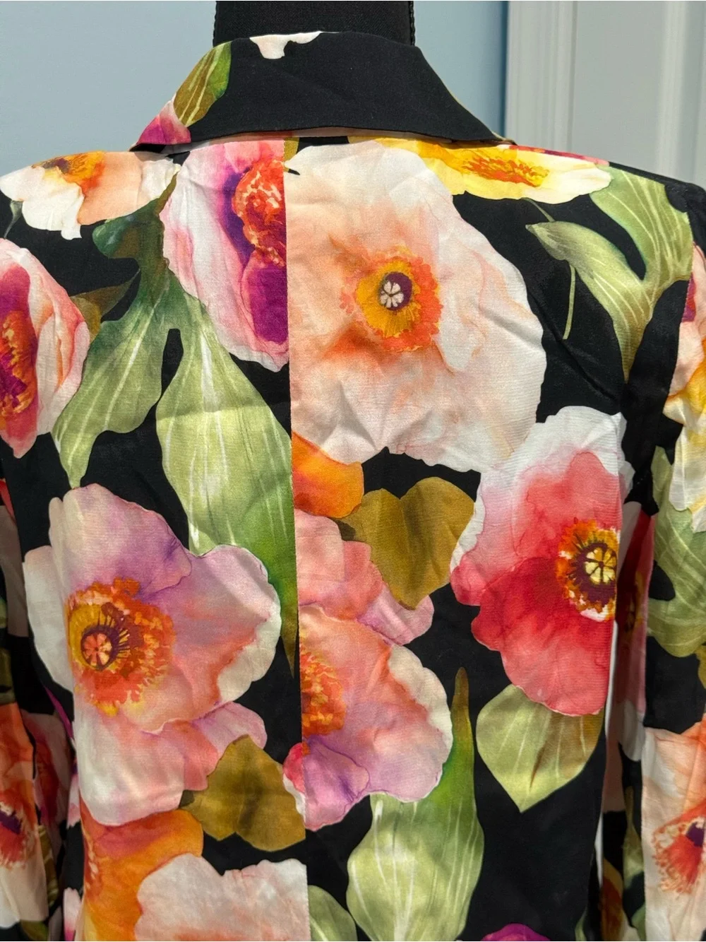 NWT Lavender Brown Black Floral Watercolor Blazer S